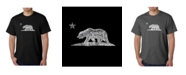LA Pop Art Mens Word Art T-Shirt - California Bear